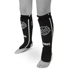 Sandee Slip-on Competition Shinguards- Black White
