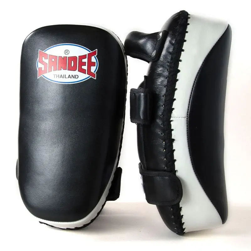 Sandee CTP1 Curved Thai Kick Pads- Black White 1 Sandee CTP1 Curved Thai Kick Pads- Black White