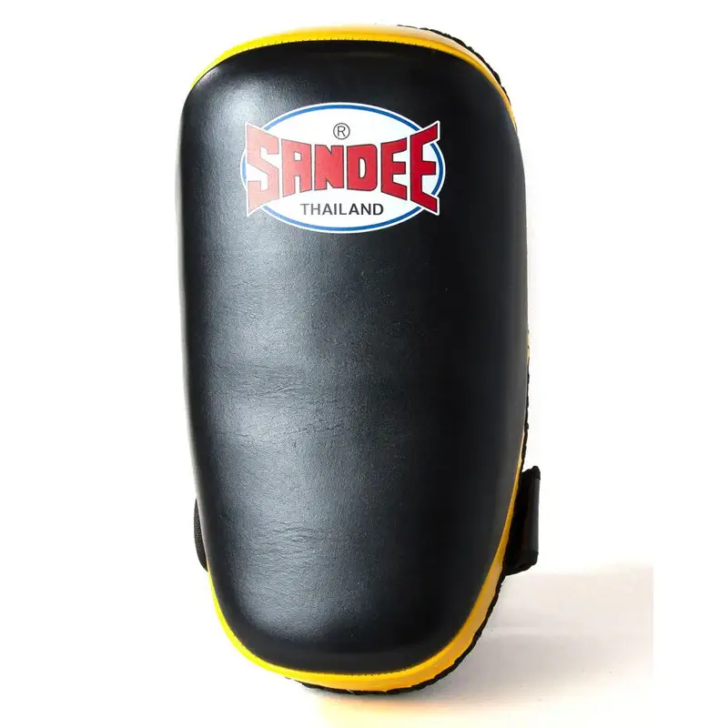 Sandee CTP1 Curved Thai Kick Pads- Black Yellow 2 Sandee CTP1 Curved Thai Kick Pads- Black Yellow - Image 2