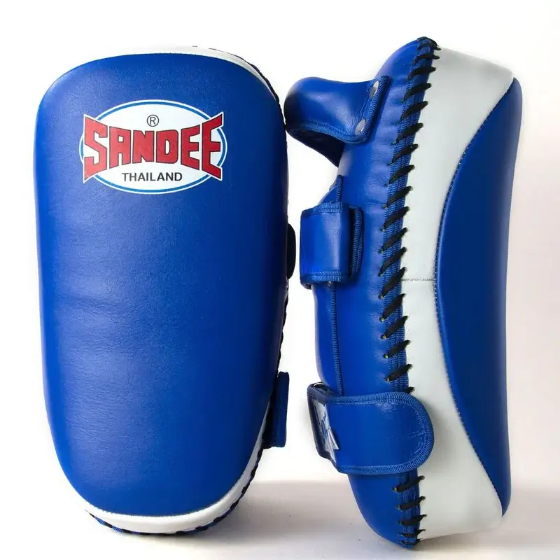 Sandee CTP1 Curved Thai Kick Pads- Blue White 1 Sandee CTP1 Curved Thai Kick Pads- Blue White