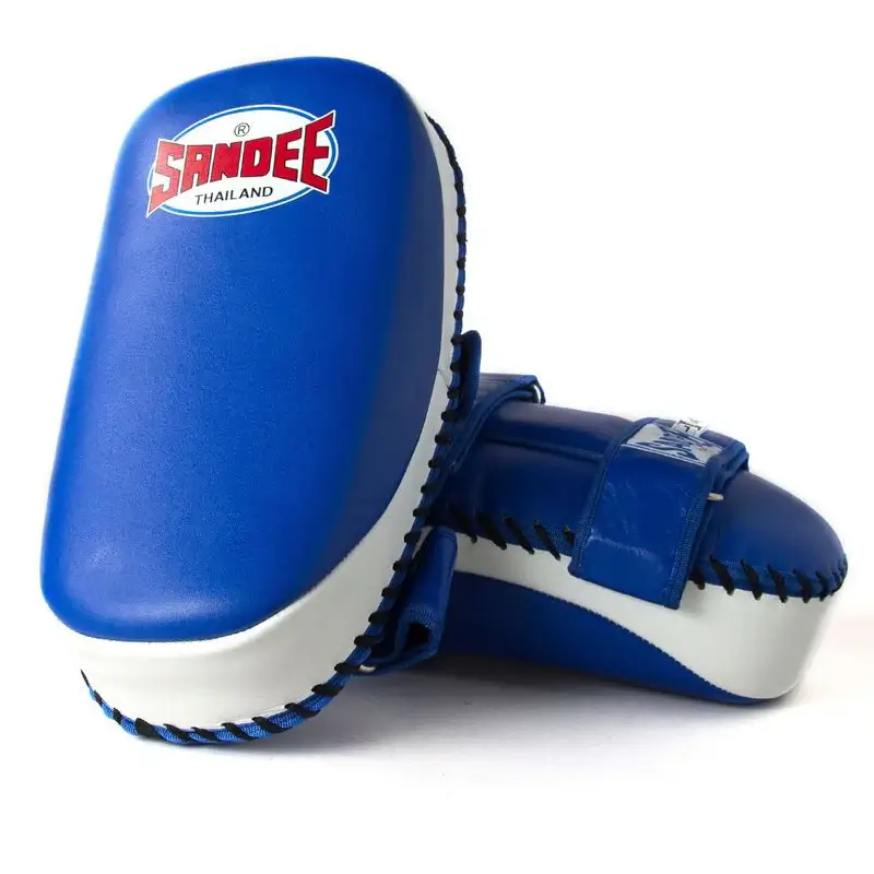 Sandee CTP1 Curved Thai Kick Pads- Blue White 5 Sandee CTP1 Curved Thai Kick Pads- Blue White - Image 5