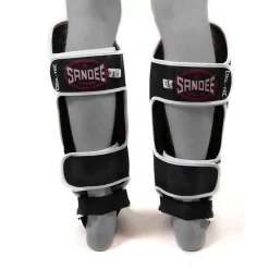 Sandee Cool-Tec Black White Red Shin Guards -Fight Gear Shop CTSG12BLKWHIRED 4