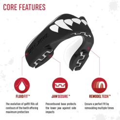 SafeJawz Extro Series Fangz Mouthguard 9 SafeJawz Extro Series Fangz Mouthguard -Fight Gear Shop Extro BlackFangz 3