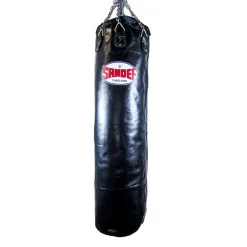 Sandee Full Leather Punch Bag- Black