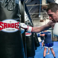 Sandee Full Leather Punch Bag- Black 7 Sandee Full Leather Punch Bag- Black -Fight Gear Shop FLPB1 BLK 5