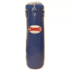 Sandee Full Leather Punch Bag- Blue