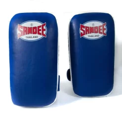 Sandee FTP2 Extra Thick Flat Thai Kick Pads- Blue White -Fight Gear Shop FTP2 BLUWHI 4