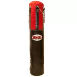 Sandee Half Leather Punch Bag- Black/Red