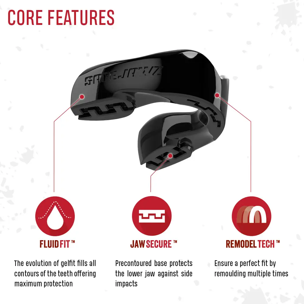 SafeJawz Intro Series Black Mouthguard 3 SafeJawz Intro Series Black Mouthguard - Image 3