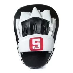 Sandee Sport Curved Focus Mitts- Black White -Fight Gear Shop SCFM2 BLKWHI 3