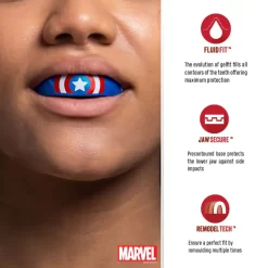 SafeJawz Marvel Captain America Mouthguard -Fight Gear Shop SJ CA 5