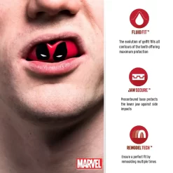 SafeJawz Marvel Deadpool Mouthguard Adult -Fight Gear Shop SJ Marvel DP 4