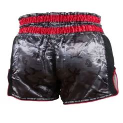 Sandee Muay Thai Shorts Supernatural Power – Black/Red -Fight Gear Shop TS3 SUPER BLKCARRED 3