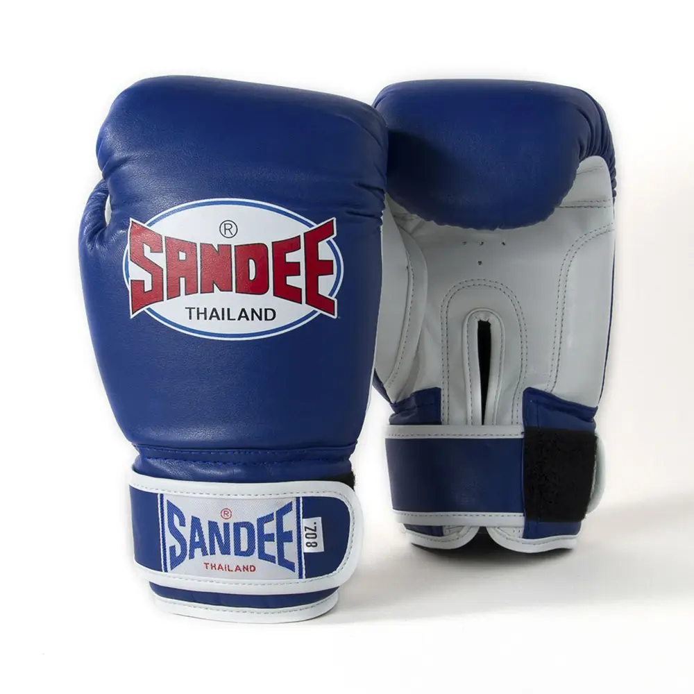 Sandee Authentic Blue Muay Thai Gloves 2 Sandee Authentic Blue Muay Thai Gloves - Image 2