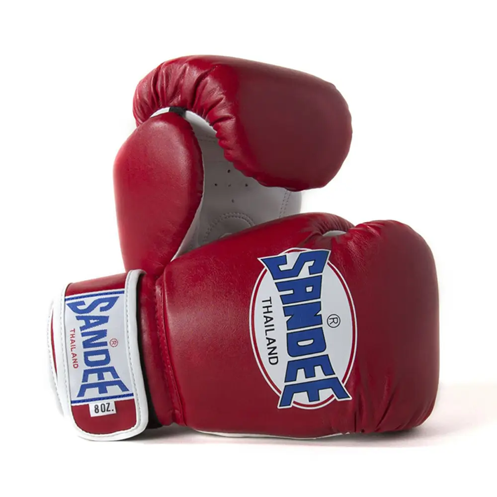 Sandee Authentic Red Muay Thai Gloves 1 Sandee Authentic Red Muay Thai Gloves