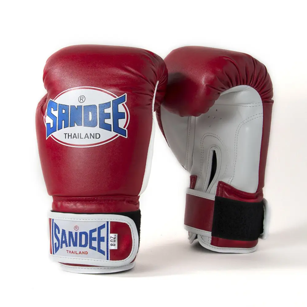 Sandee Authentic Red Muay Thai Gloves 2 Sandee Authentic Red Muay Thai Gloves - Image 2