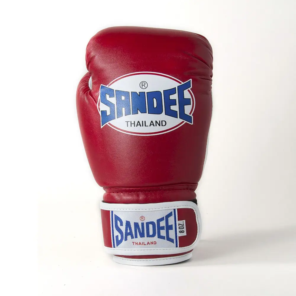 Sandee Authentic Red Muay Thai Gloves 3 Sandee Authentic Red Muay Thai Gloves - Image 3