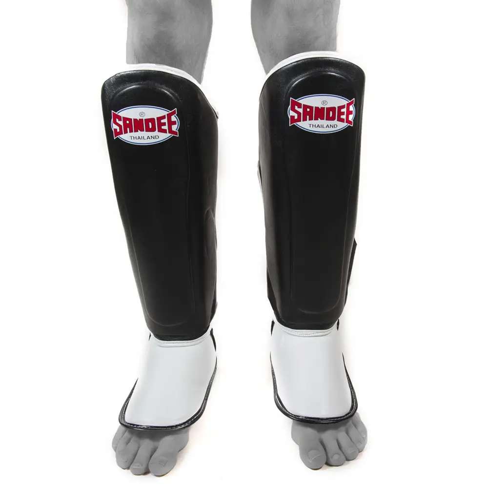 Sandee Authentic Black White Shin Guards 2 Sandee Authentic Black White Shin Guards - Image 2