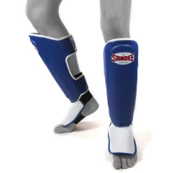 Sandee Authentic Blue White Shin Guards -Fight Gear Shop asg2 buwh 3