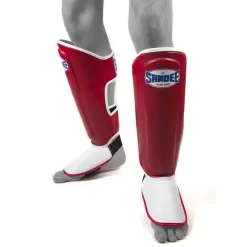 Sandee Authentic Red White Shin Guards -Fight Gear Shop asg2 rdwh 3