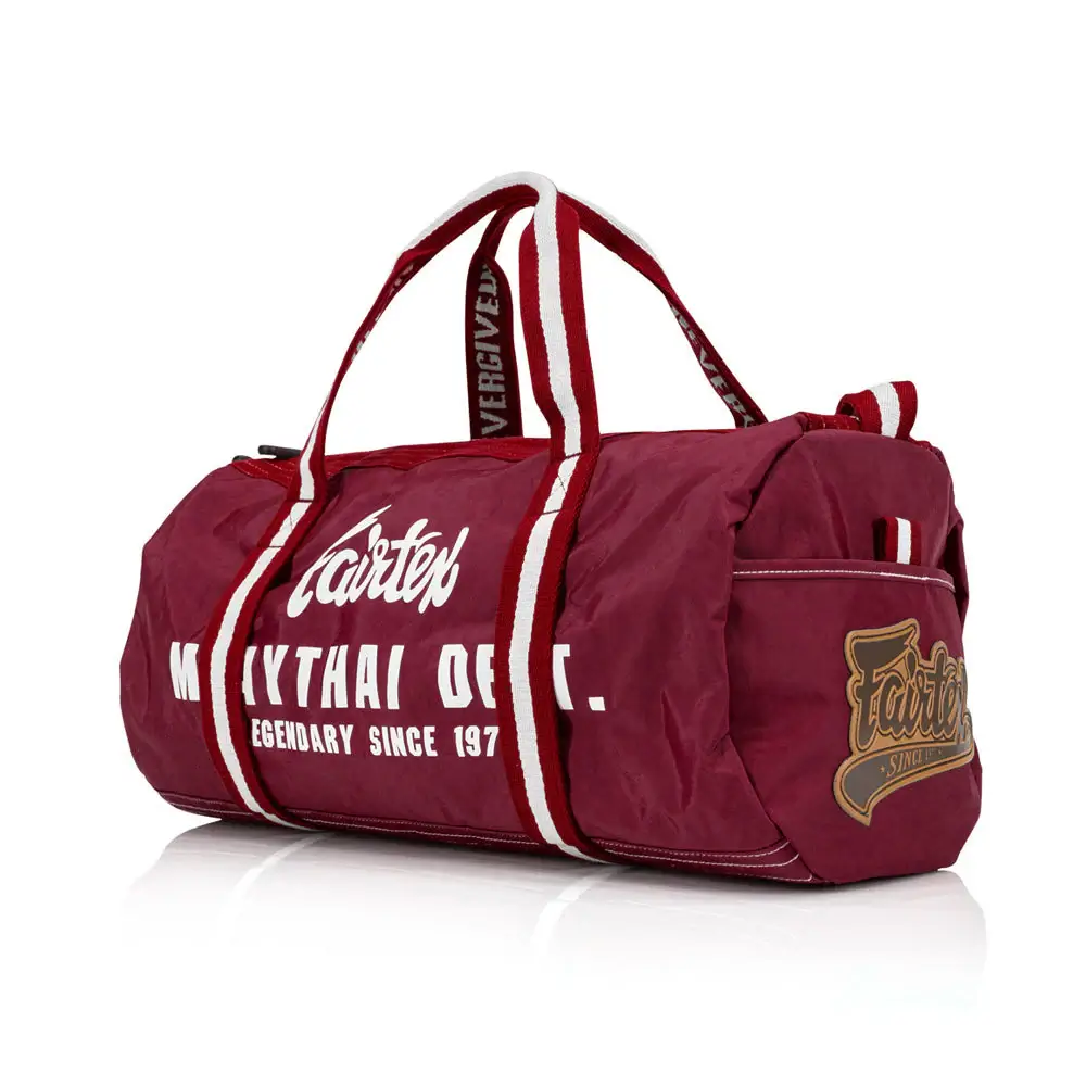Fairtex BAG9 Retro Style Gym Bag-Maroon 1 Fairtex BAG9 Retro Style Gym Bag-Maroon