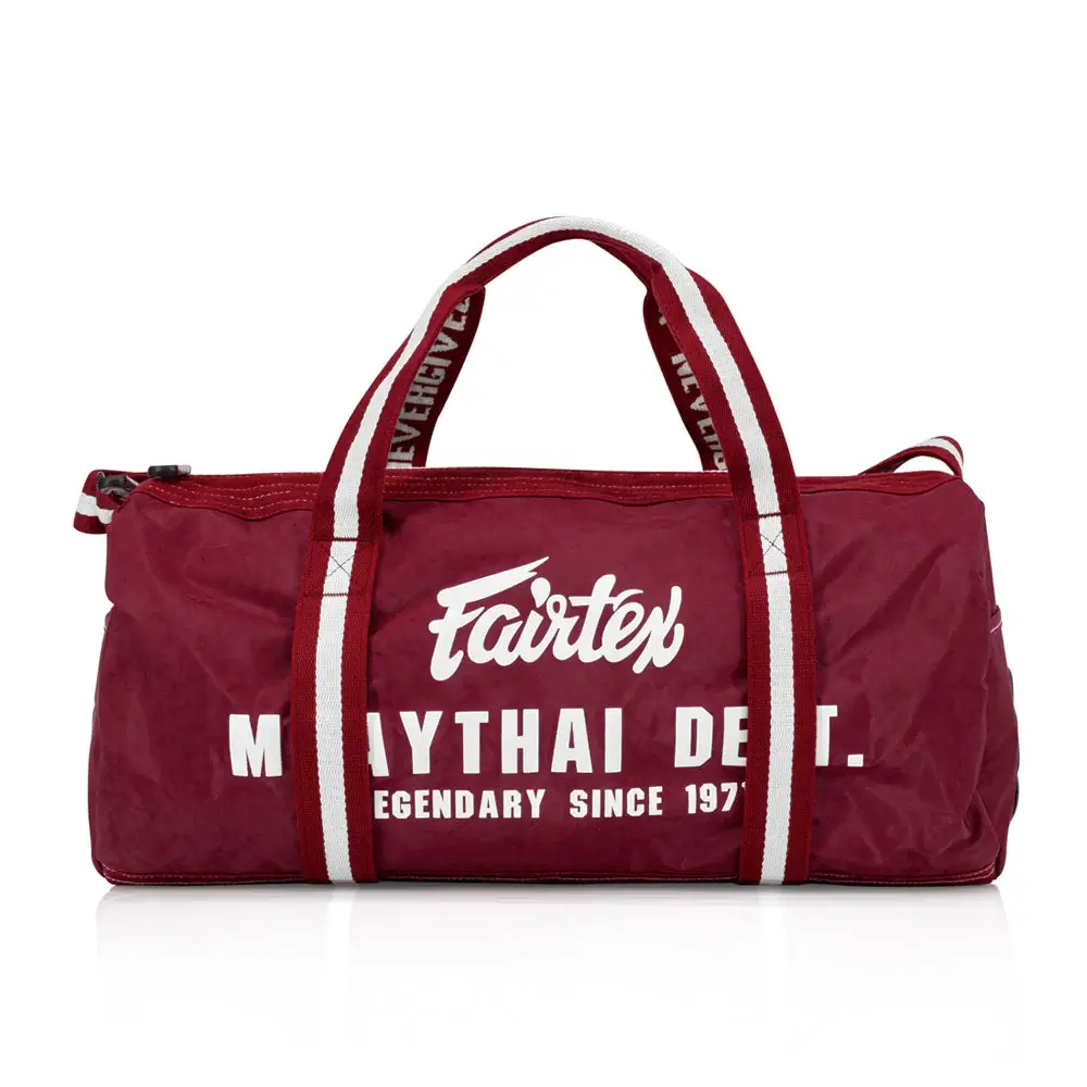 Fairtex BAG9 Retro Style Gym Bag-Maroon 2 Fairtex BAG9 Retro Style Gym Bag-Maroon - Image 2