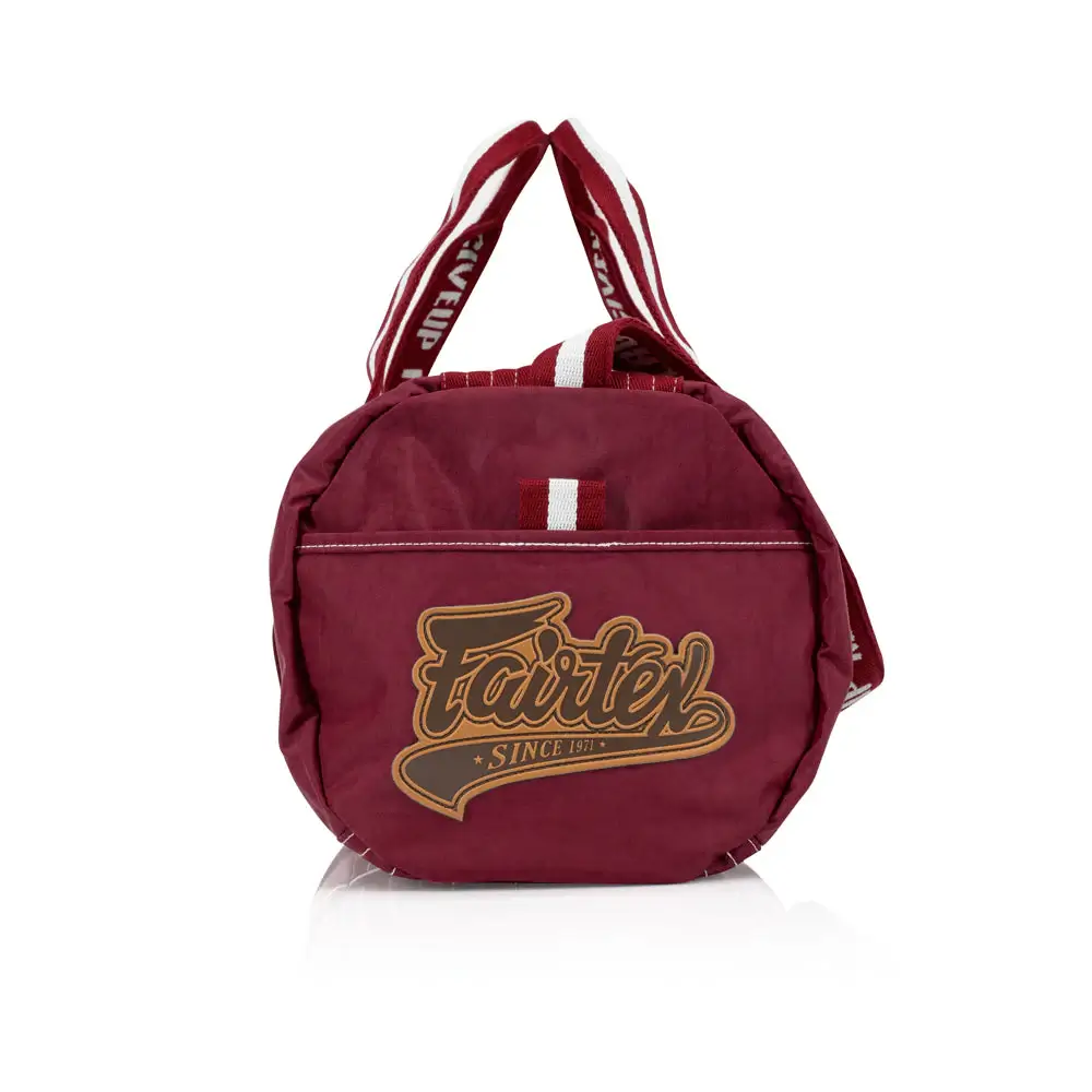 Fairtex BAG9 Retro Style Gym Bag-Maroon 3 Fairtex BAG9 Retro Style Gym Bag-Maroon - Image 3