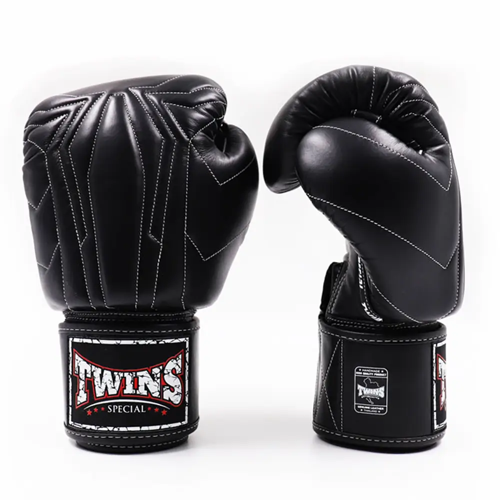 Twins BGVL14 Black Muay Thai Gloves 1 Twins BGVL14 Black Muay Thai Gloves