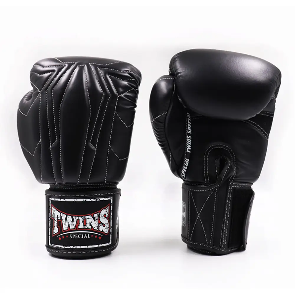 Twins BGVL14 Black Muay Thai Gloves 2 Twins BGVL14 Black Muay Thai Gloves - Image 2