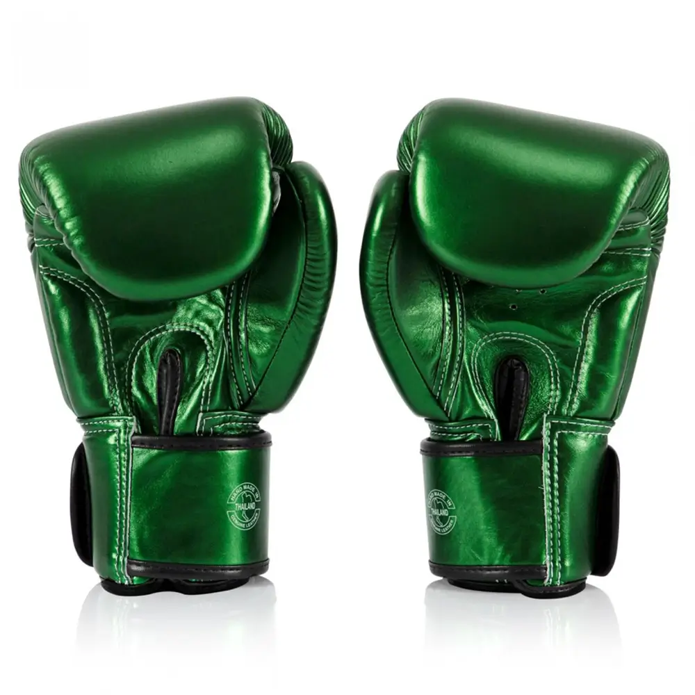 Fairtex BGV22 Metallic Green Muay Thai Gloves 4 Fairtex BGV22 Metallic Green Muay Thai Gloves - Image 4