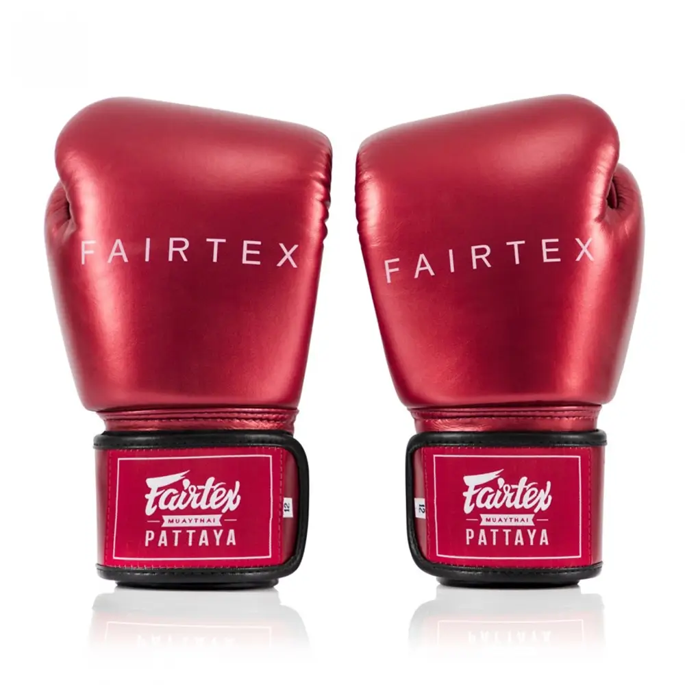 Fairtex BGV22 Metallic Red Muay Thai Gloves 2 Fairtex BGV22 Metallic Red Muay Thai Gloves - Image 2