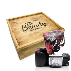 Fairtex BGV24 The Beauty Of Survival Muay Thai Gloves With Wooden Box