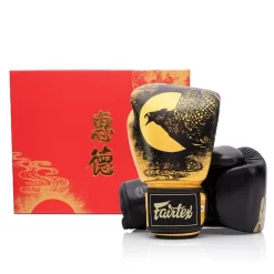 Fairtex BGV26 Harmony Six Black Gold Muay Thai Gloves With Box