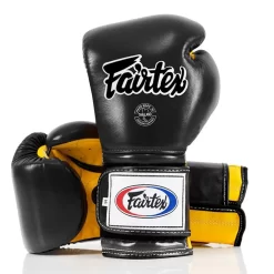 Fairtex BGV9 Black Yellow Mexican Style Muay Thai Gloves
