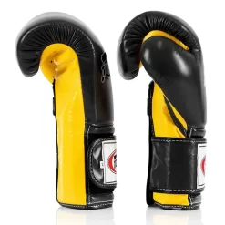 Fairtex BGV9 Black Yellow Mexican Style Muay Thai Gloves 5 Fairtex BGV9 Black Yellow Mexican Style Muay Thai Gloves -Fight Gear Shop bgv9 black Yellow 3