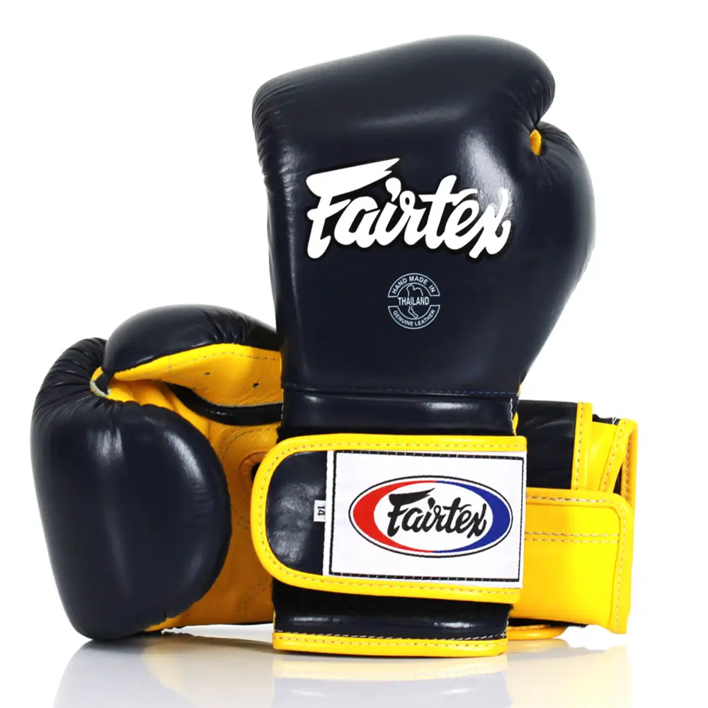 Fairtex BGV9 Blue Yellow Mexican Style Muay Thai Gloves 1 Fairtex BGV9 Blue Yellow Mexican Style Muay Thai Gloves