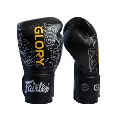 Fairtex X Glory BGVG3 Black Silver Kickboxing Gloves
