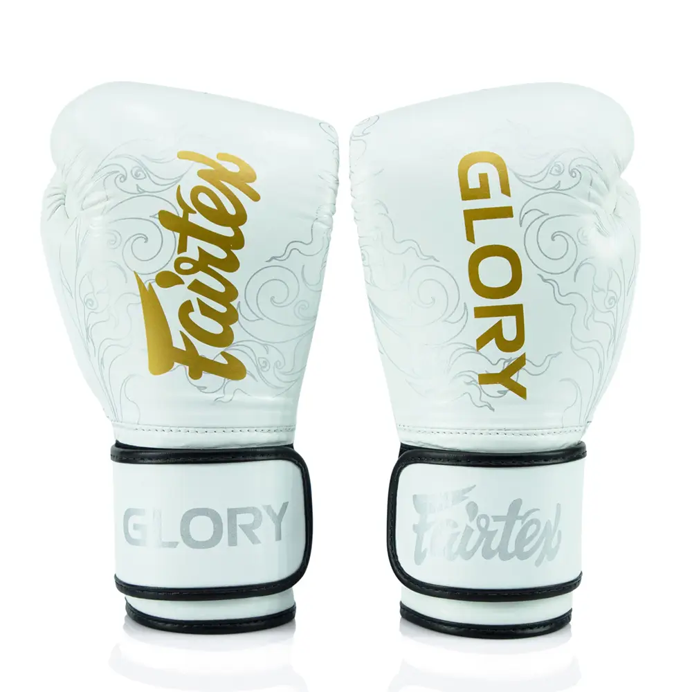 Fairtex X Glory BGVG3 White Kickboxing Gloves 6 Fairtex X Glory BGVG3 White Kickboxing Gloves - Image 6