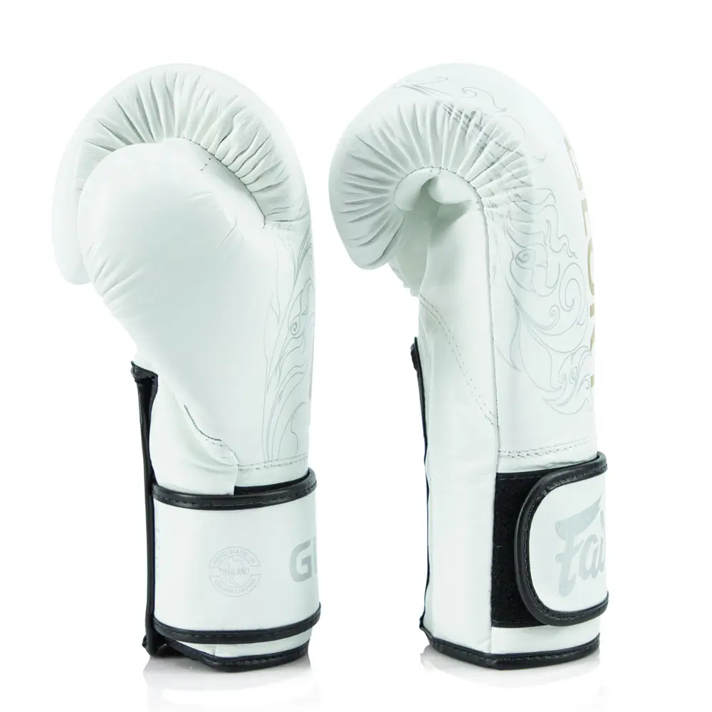 Fairtex X Glory BGVG3 White Kickboxing Gloves 7 Fairtex X Glory BGVG3 White Kickboxing Gloves - Image 7