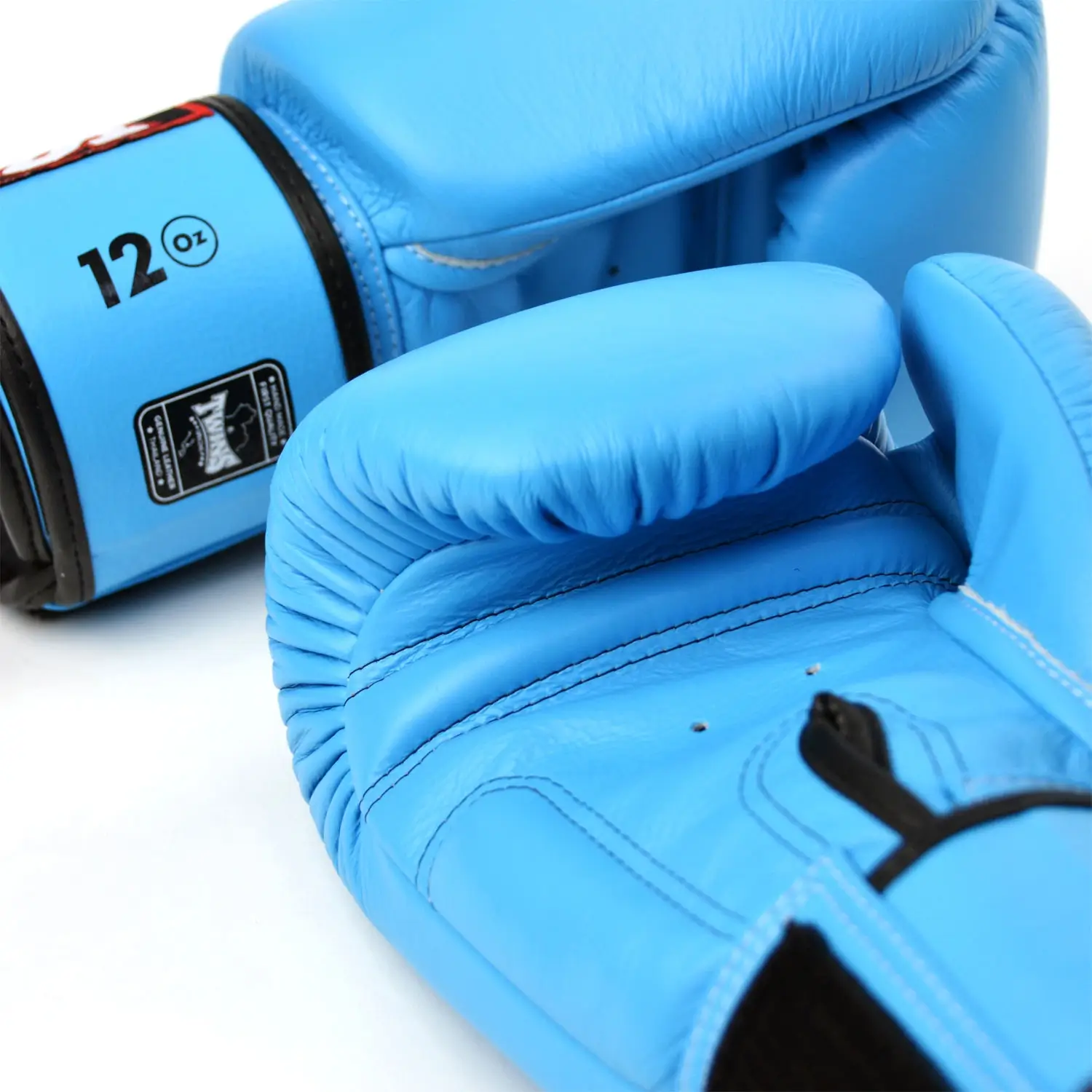 Twins BGVL3 Light Blue Velcro Muay Thai Gloves 2 Twins BGVL3 Light Blue Velcro Muay Thai Gloves - Image 2