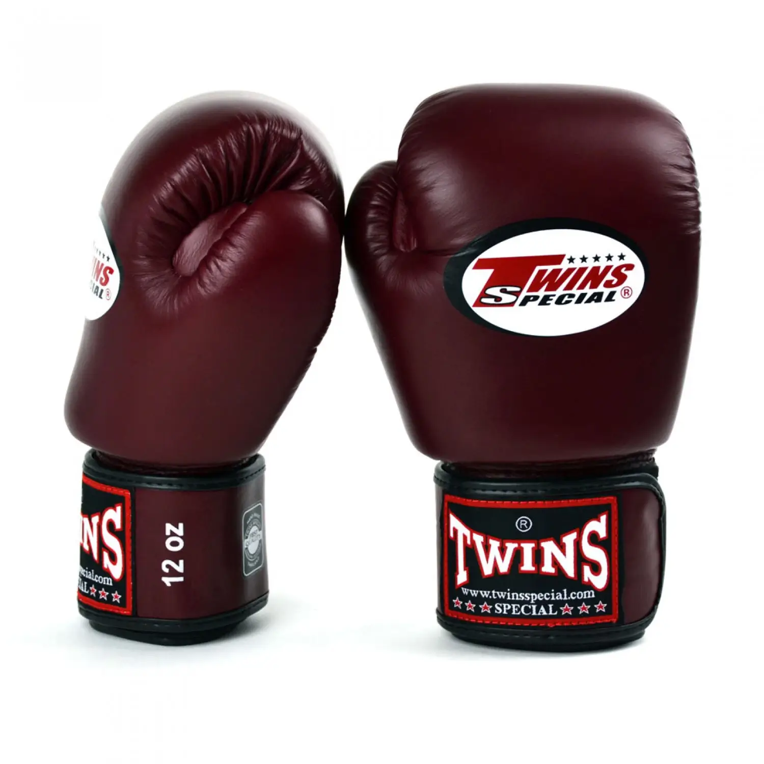 Twins BGVL3 Maroon Velcro Muay Thai Gloves 2 Twins BGVL3 Maroon Velcro Muay Thai Gloves - Image 2