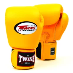 Twins BGVL3 Yellow Velcro Muay Thai Gloves