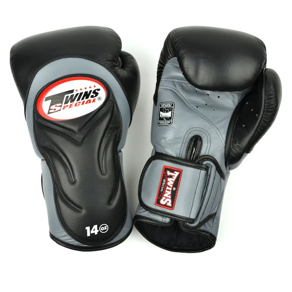 Twins BGVL6 Grey Black Muay Thai Gloves 1 Twins BGVL6 Grey Black Muay Thai Gloves