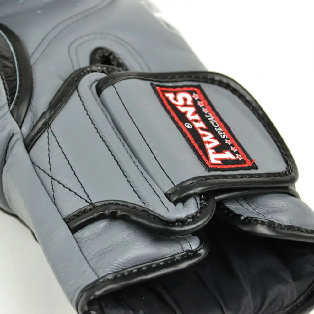 Twins BGVL6 Grey Black Muay Thai Gloves 4 Twins BGVL6 Grey Black Muay Thai Gloves - Image 4