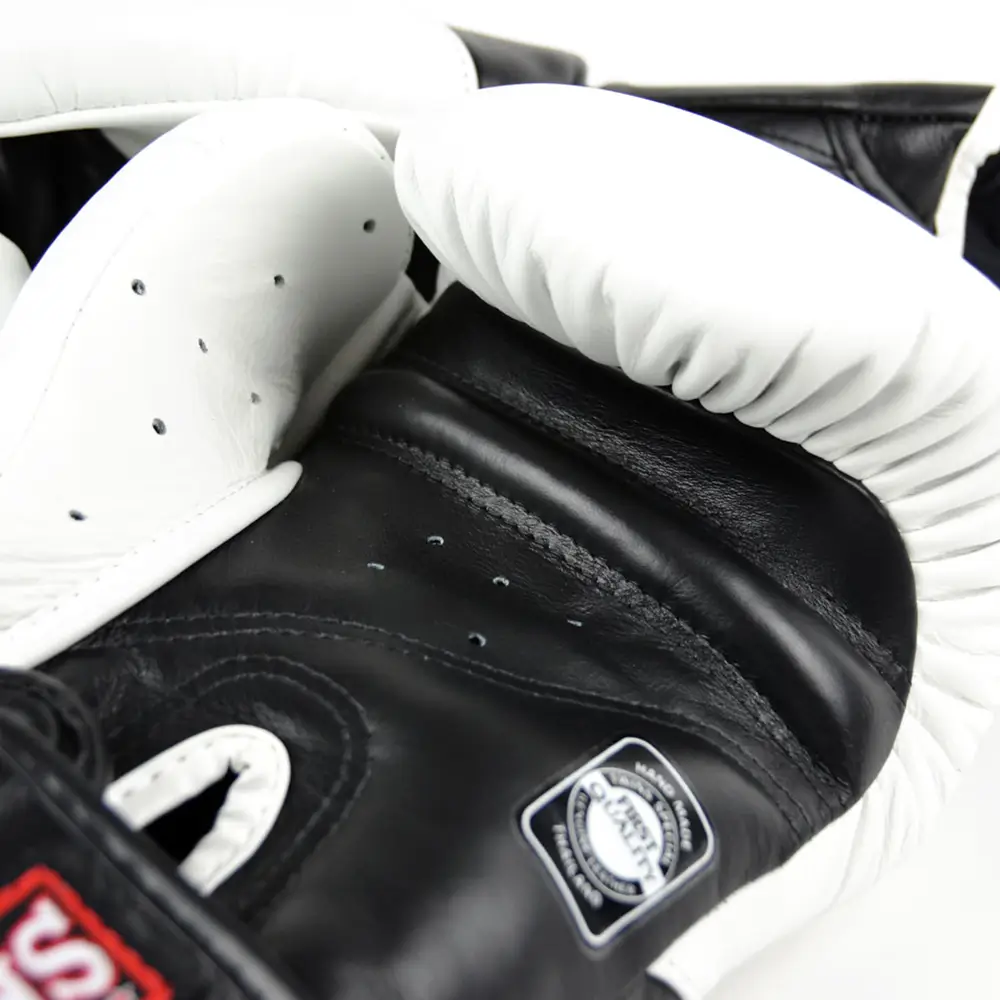 Twins BGVL6 Black White Muay Thai Gloves 4 Twins BGVL6 Black White Muay Thai Gloves - Image 4