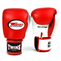 Twins BGVLA2-2T Air Flow White Red Black Muay Thai Gloves