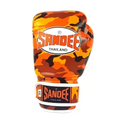 Sandee Camo Orange Muay Thai Gloves -Fight Gear Shop camo orange 1