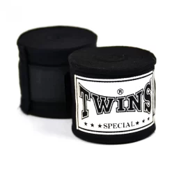 Twins CH5 5m Premium Elastic Handwraps Black