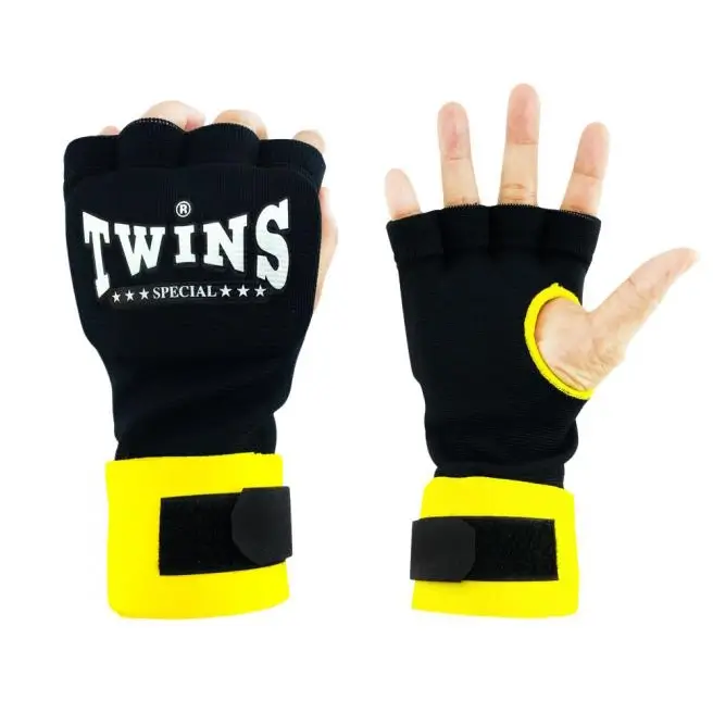 Twins CH7 Black Yellow Quick Hand Wraps 1 Twins CH7 Black Yellow Quick Hand Wraps