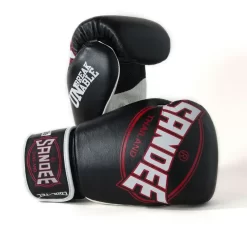 Sandee Cool-Tec 3 Tone Black White Red Muay Thai Gloves
